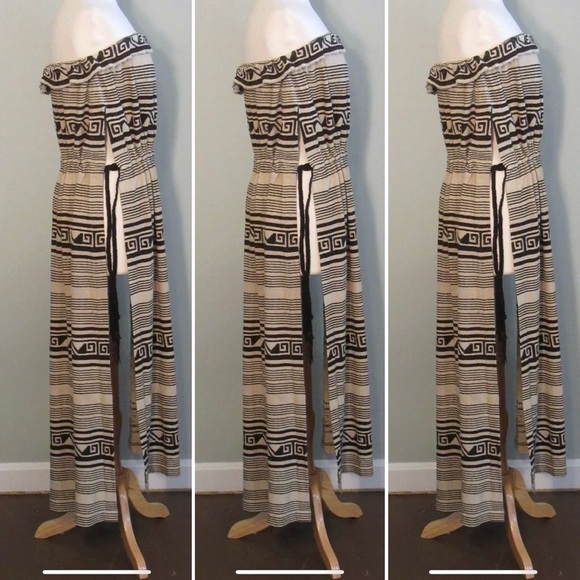 Free People New Romantics Woven Beach CoverUp Top Dress Elastic Halter Boho - Picture 6 of 8